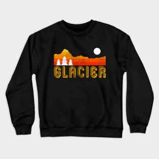 glacier national park retro vintage Crewneck Sweatshirt